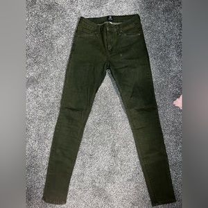 Just Black Olive Green Skinny Jeans